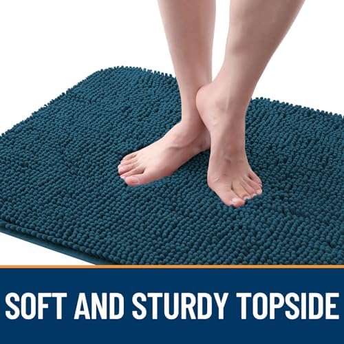 OLANLY Dog Door Mat for Muddy Paws 35x24, Super Absorbent Chenille Mud Mat