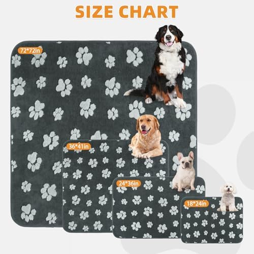 KOOLTAIL Washable & Waterproof Dog Whelping Pad, Super Absorbent & Soft Warm Plush Puppy Pads Potty Training, Quick Dry Reusable Pet Mats for Whelping Box Supplies,Playpen,Crate,24"*36"