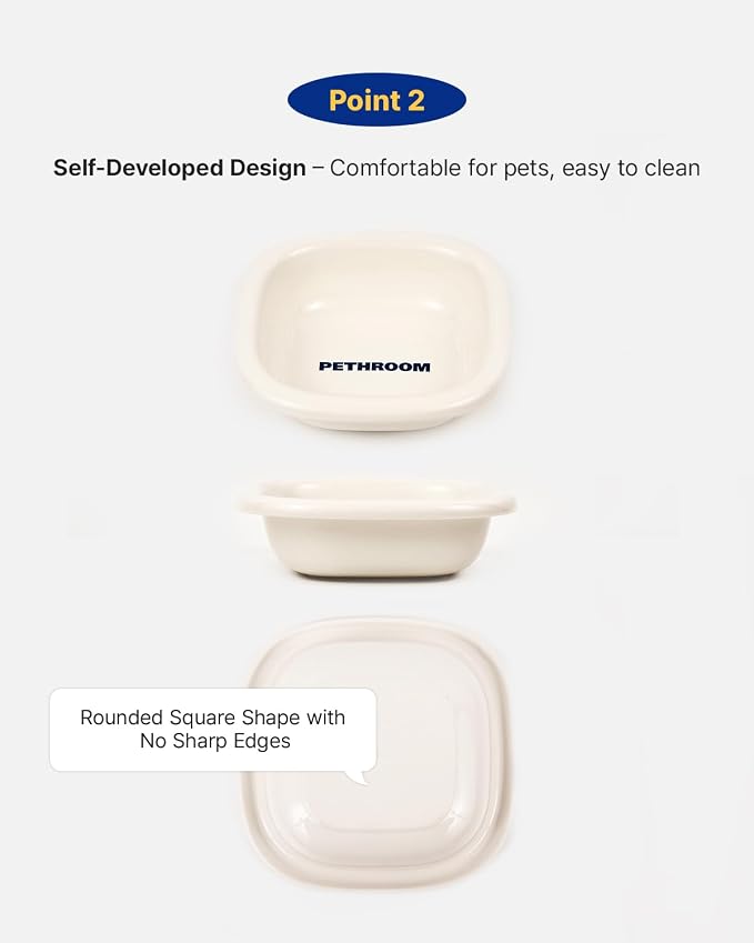 Well Fit Dog Bowl, Durable Ceramic Cat & Dog Food and Water Bowl