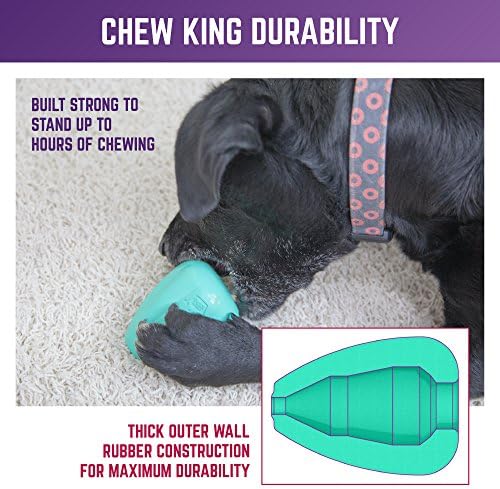 Chew King Premium Treat Dog Toy, XL, Extremely Durable Natural Rubber Toy