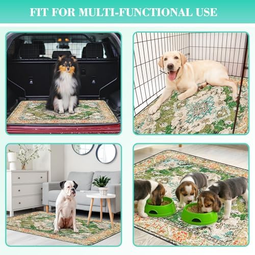 Thicken Washable Pee Pads for Dogs, 2 Pack Super Absorbent Dog Mats,36"x48"