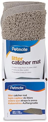 Petmate Wedge Circle Litter Catcher Mat, Stone