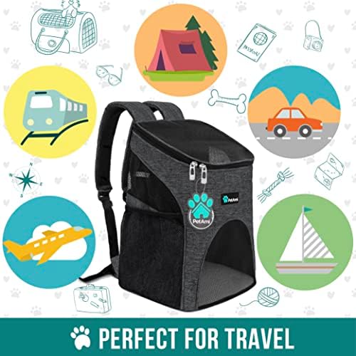 PetAmi Cat Backpack Carrier for Small Dogs and Large Cats, Airline Approved