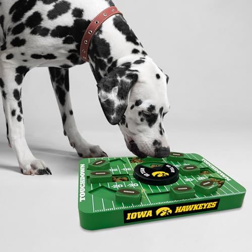 Pets First NCAA Iowa Large Puzzle Toy, Interactive Treat Toy for Dogs, Slow Feeding Toy, New Large Size