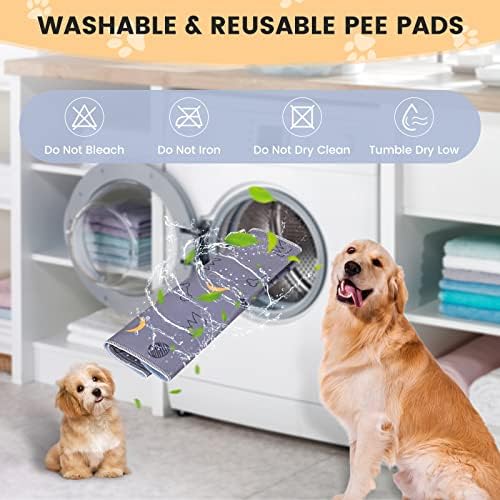 UPSKY Washable Pee Pads for Dogs 2 Pack 41”x 41” Reusable Puppy Pads Waterproof Pet Training Pads, Non-Slip Dog Mats Fast Absorbent Whelping Pads for Playpen, Potty, Crate, Bed