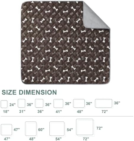 Eterish Washable Pee Pads for Dogs Extra Large 48'' x 60'' 2 Pack