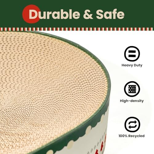 Conlun Oval Cat Scratcher Bed | Scratching Bowl Lounge for Kittens | Medium