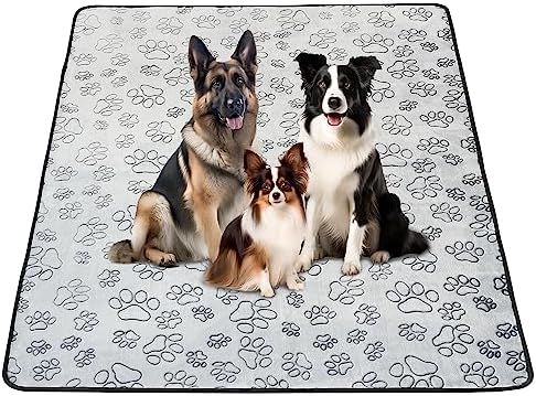 Qeils Reusable Puppy Pads, Washable Pee Pads, Leakproof 65"x 48"