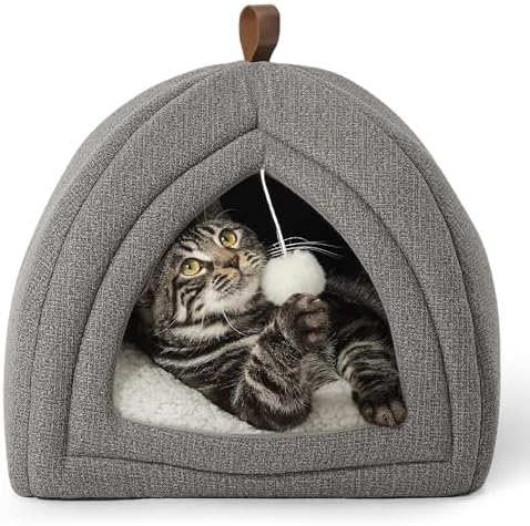 Bedsure 2in1 Cat Beds for Indoor Cats Cave for Kitten with Washable Pillow