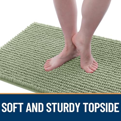 OLANLY Dog Door Mat for Muddy Paws 47x20, Extra Absorbent Chenille Mud Mat