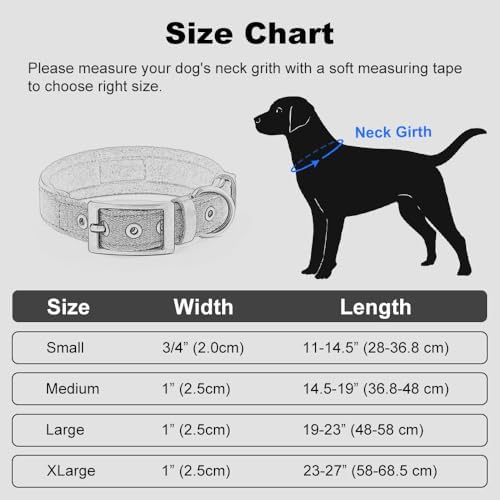 Personalized Dog Collars with Name and Phone Number, Durable Metal Buckle, Soft Neoprene Padded Reflective Nylon Collar for Large Medium and Small Dogs (Premium Version)