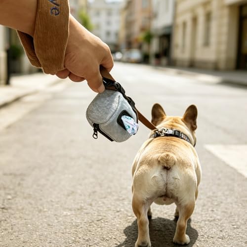 Dog Poop Bag Holder for Leashes doggie bag holder(Light denim)