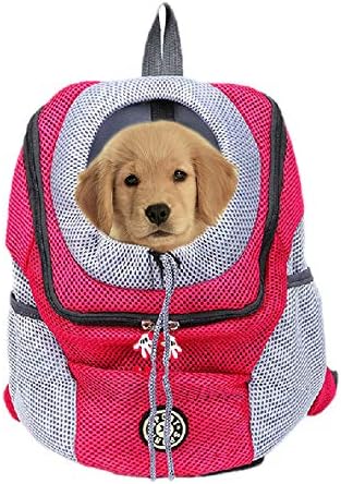 Pet Carrier Backpack for Small Dog cat up to 2~26 lbs, Hands-Free Pet Travel Bag, Breathable Head-Out Design and Waterproof Bottom for Hiking & Travel