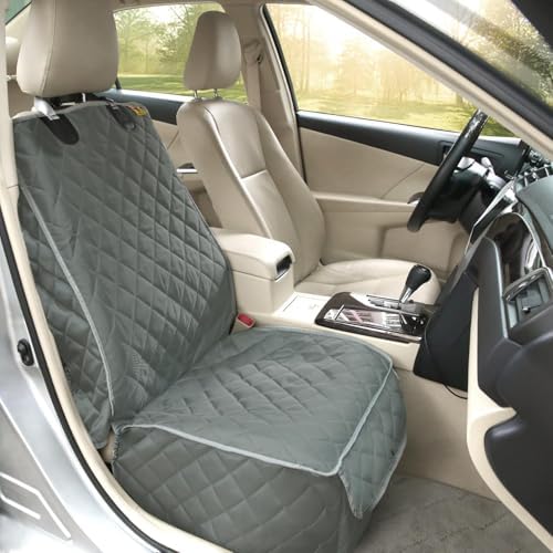 Bark Lover Car Seat Covers Front Seats,Car Seat Protector for Dogs,Scratch-Proof Dog Car Seat Cover,Universal Fit for Cars Trucks SUVs(Grey,1 Pack)