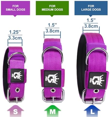 TSPRO Heavy Duty Thick Dog Collar with Metal Buckle for Large Dogs