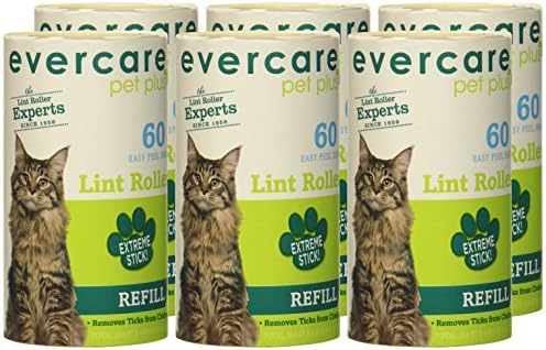 Evercare Pet Hair Lint Roller Refills 6PACK (30.1 ft x 4" ea)