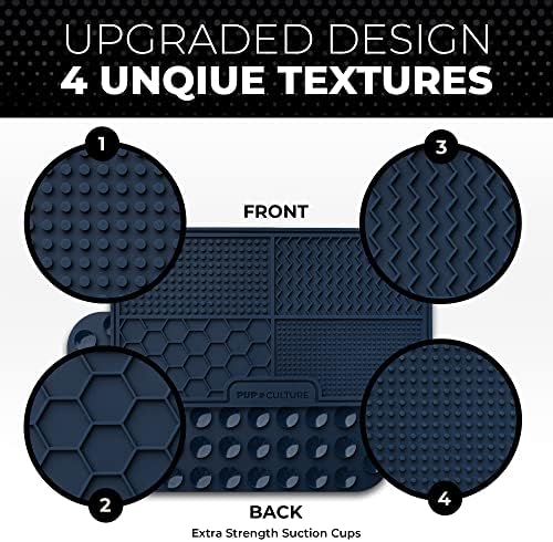Pup Culture Dog Lick Mat for Dogs, Feeding Pad for Anxious Pets Plus 4 Different Puzzles for Mental Stimulation for Dogs - Supports Mental, Dental, and Digestive Health, Bite Resistant and Heavy Duty