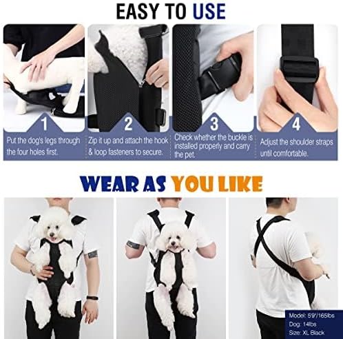 Pawaboo Dog Backpack Carrier, Front Chest Carrier for Small Dogs