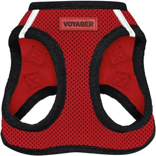 Voyager Step-in Air Dog Vest Harness - Red/Black Trim, X-Large