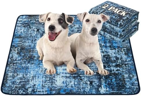 Qeils Washable Pee Pads for Dogs, Reusable Puppy Pads 36"x 41" 2 Pack