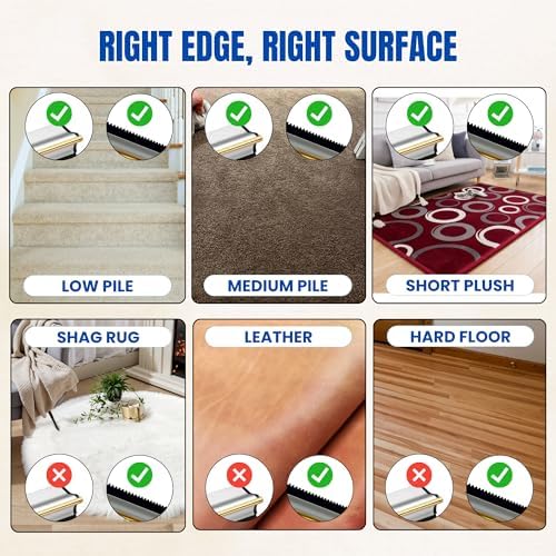 Carpet Rake for Pet Hair Removal & Fluffing Matted Carpet