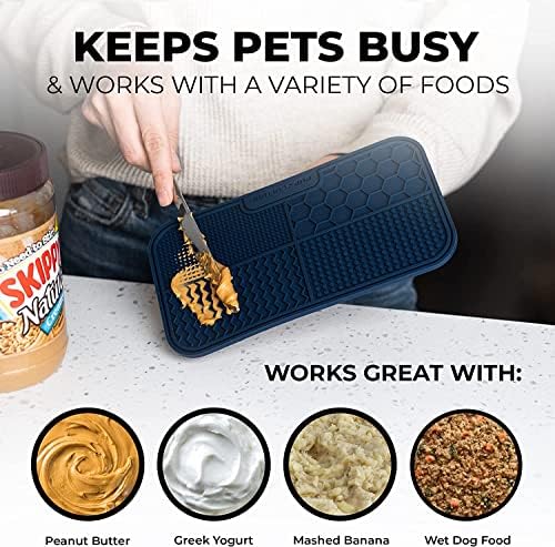 Pup Culture Dog Lick Mat for Dogs (2 Pack), Feeding Pad for Anxious Pets Plus 4 Different Puzzles for Mental Stimulation for Dogs - Supports Mental, Dental, and Digestive Health - Heavy Duty