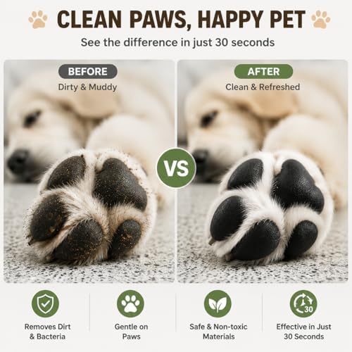 DOGNESS Automatic Dog Paw Cleaner Cup Paw Washer for Small & Medium Dogs