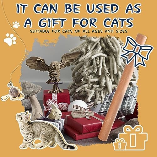 LELE LIFE 70'' Ultra Long Cat Wand Toy for Full Fun, Interactive Cat Toys for Indoor Cats Kitten, 2Pcs Retractable Flexible Poles and 8Pcs Cat Feather Toys Bell Teaser Refills, 2Pcs String Refills