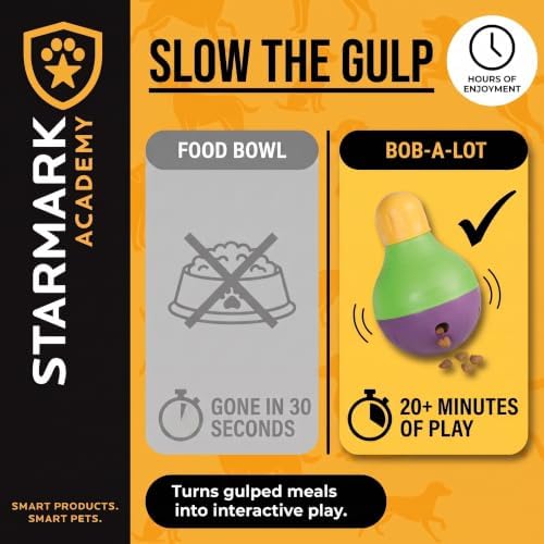Starmark Treat Dispensing Bob-A-Lot Small Dog Interactive Feeder Toy