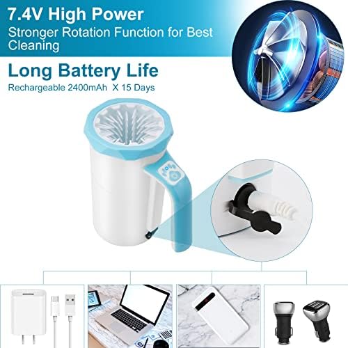 Rechargeable Automatic Dog Paw Cleaner, 2 in 1 Dog Paw Washer Cup