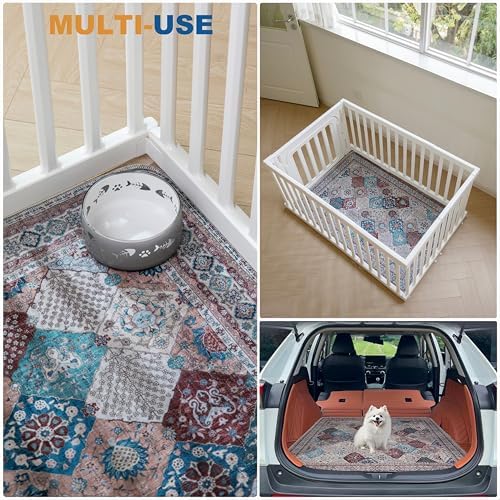 Non-Slip Washable Pee Pads for Dogs, 2 Pack Super Absorbent and Leak-Proof Reusable Puppy Pads, Pet Training Pads Protect Against Urine Leakage, Soft, Quick-Dry(36x41In)