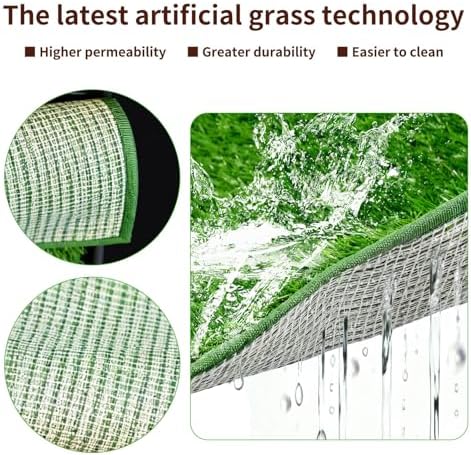 Dog Grass Pee Pad for Training, 33"x 20.6" Reusable Washable Replacement Artificial Grass for Potty Tray, Indoor/Outdoor Turf Grass, Realistic Fake Grass for Dogs (Pack of 2)