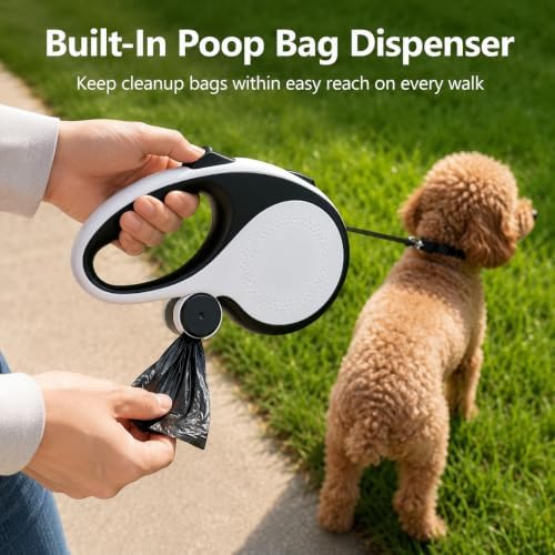 JALOVE Retractable Dog Leash for Small Dogs, 16ft Up to 66 lbs