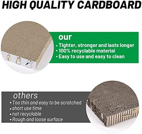 PatiencET Cat Scratcher Cardboard 3 PCS with Catnips