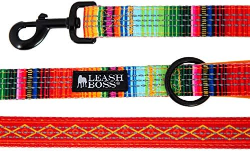Leash Boss 6ft Dog Leash | Ultra Comfort Double-Thick Soft Padded Handle | Reflective Leash for Large Dogs, Medium Dogs | Heavy Duty Leash for Large Breed Dogs | Nylon Leash for Small Dogs/Puppies