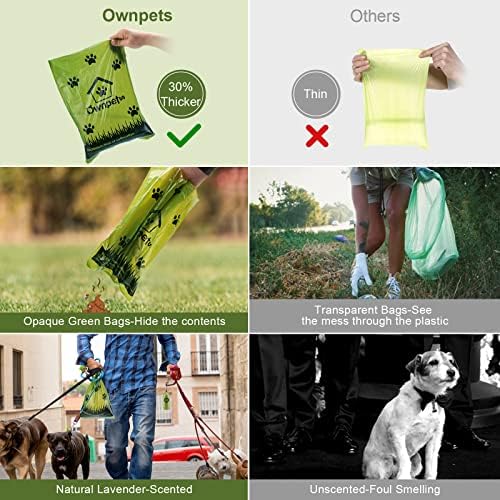 Ownpets Ultra Thick Lavender-Scented Dog Waste Bags, Leak-proof Large Pet Poop Bags for Dogs, 360 Count