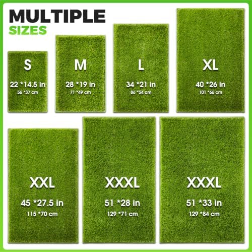 Hompet Artificial Grass for Dogs, 51"x33", Professional Dog Grass Mat, Easy to Clean with Drainage Holes, Potty Training Pad and Replacement Fake Grass Turf, Outdoor Rug Patio Lawn Decoration