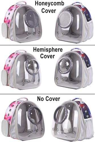 Pet Carrier Backpack for Large Cats and Small Dogs up to 20 Pounds, Space Capsule Astronaut Clear Bubble Backpack for Travel Hiking Camping Cat Carry Transport Book Bag (Galaxy Blue, Front Extension)