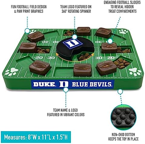 Pets First NCAA Duke Blue Devils Puzzle Toy, Puzzle Treat Dog Toy, Interactive Dog Treat Toy, Dog Puzzle Feeding Slow Toy