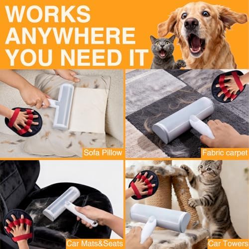2 in 1 Pet Hair Removal Set, Reusable Dog Hair Remover