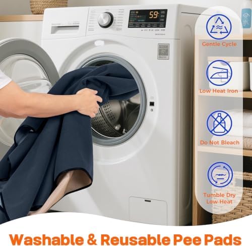 Sunsleek 84"x120" Washable Pee Pads for Dogs, Extra Large Puppy Pads