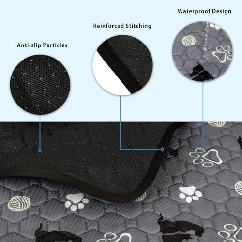Washable Pee Pads, 36" x 41", 2 Pack Waterproof Reusable Pet Training Pads, Non Slip Bowl Mats with Great Absorption, Reusable Puppy Pee Pads for Floor, Sofa, Car