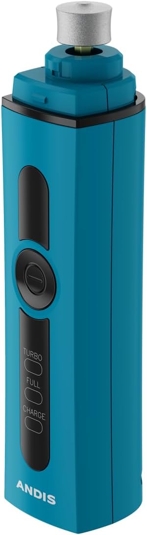Andis 561553 Professional 2-Speed Cord/Cordless Nail Grinder, Blue | Dual-speed motor, fine-grit & premium grindstones, rechargeable dog nail clipper alternative