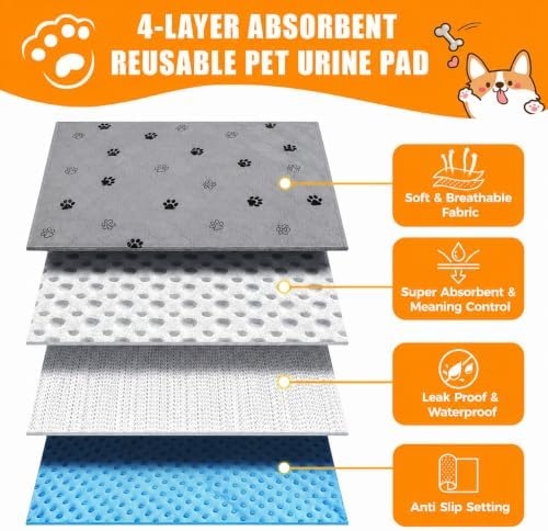 Washable Puppy Pee Pads with Pheromones Reusable