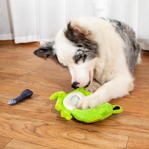 Hollypet Squeaky Hide and Seek Dog Toys for Small and Medium Dogs, Frog
