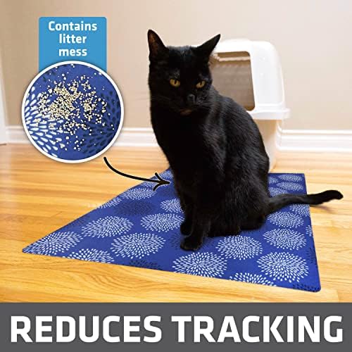 Drymate Cat Litter Box Mat, Litter Trapping Mat, Dark Blue, 20x28