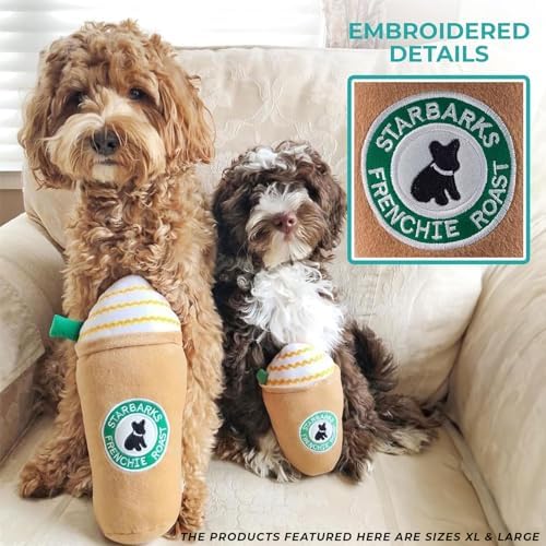 Haute Diggity Dog Starbarks Frappawcino Plush Dog Toy, Drink Parody Toy