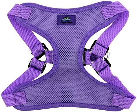 Doggie Design Dog Harness - No Choke Dog Harness, Dog Vest, Mesh Polyester, Pet Harness, Simple Step in and Go Design, Harness for Dog - Paisley Purple - M