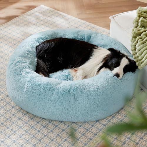 Bedsure Calming Dog Beds Large Sized Dog Donut Washable Pet Bed,36ins
