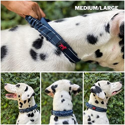 Tuff Pupper Heavy Duty Dog Collar with Handle | Ballistic Nylon Heavy Duty Collar | Padded Reflective Dog Collar with Adjustable Stainless Steel Hardware | Convenient Sizing for All Breeds